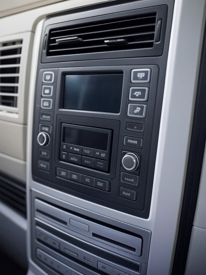 Panel sterowania klimatyzacją w kamperze